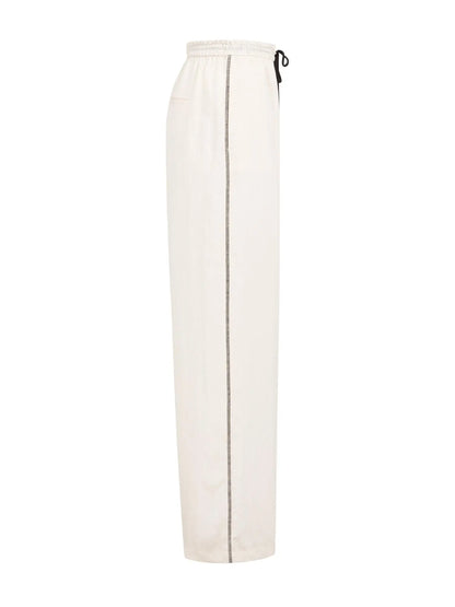 YAYA Wide Leg Trousers Contrast Stitch