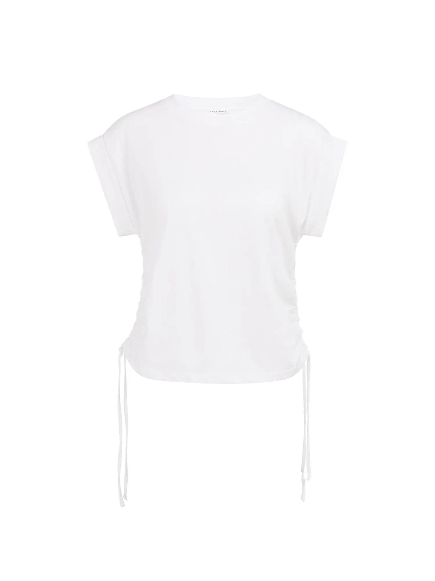YAYA Cap Sleeve Top-White