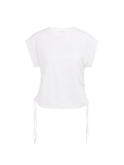 YAYA Cap Sleeve Top-White
