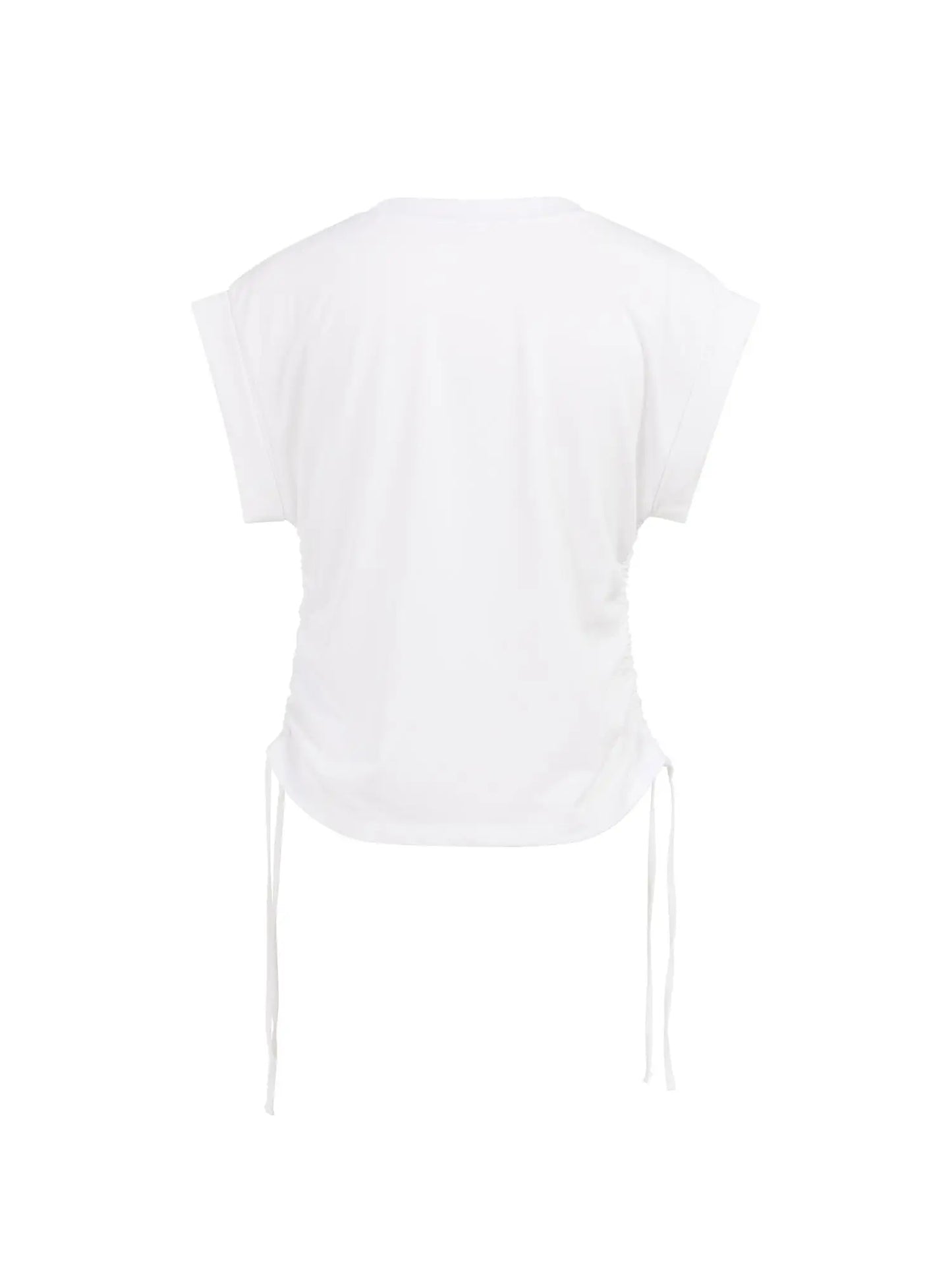 YAYA Cap Sleeve Top-White