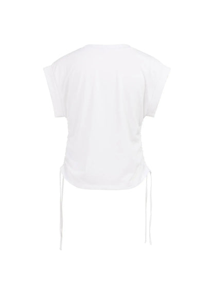YAYA Cap Sleeve Top-White