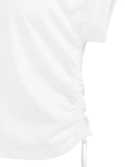 YAYA Cap Sleeve Top-White