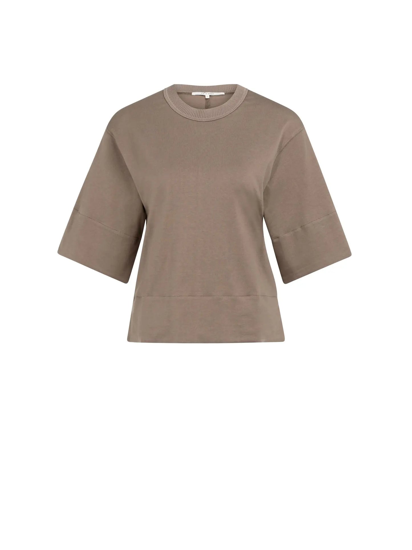 YAYA Jersey Short Sleeve Woven Top