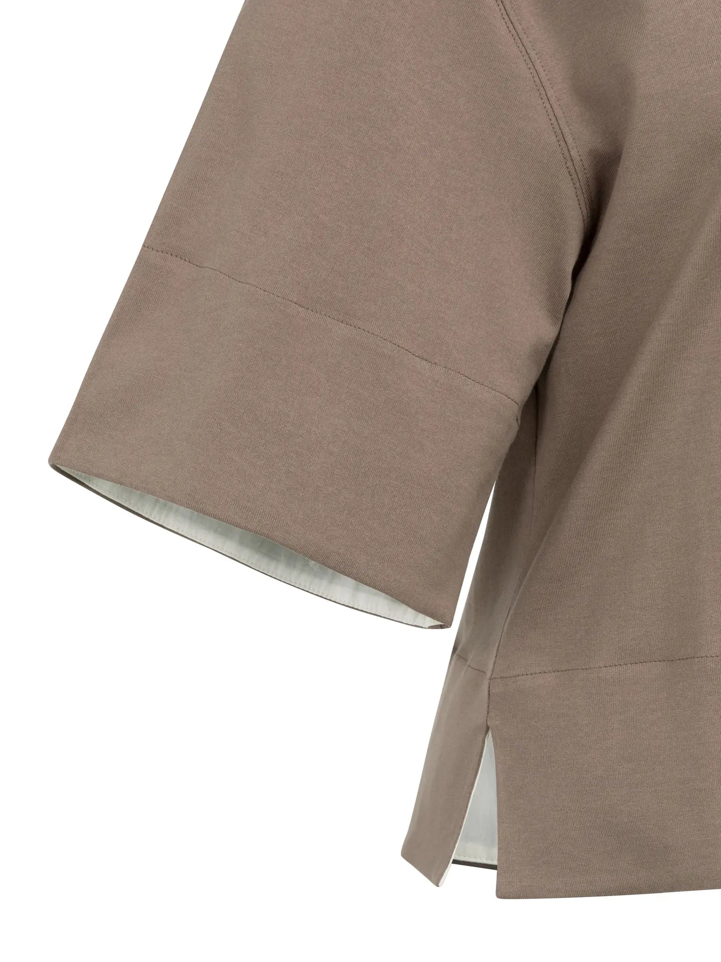 YAYA Jersey Short Sleeve Woven Top