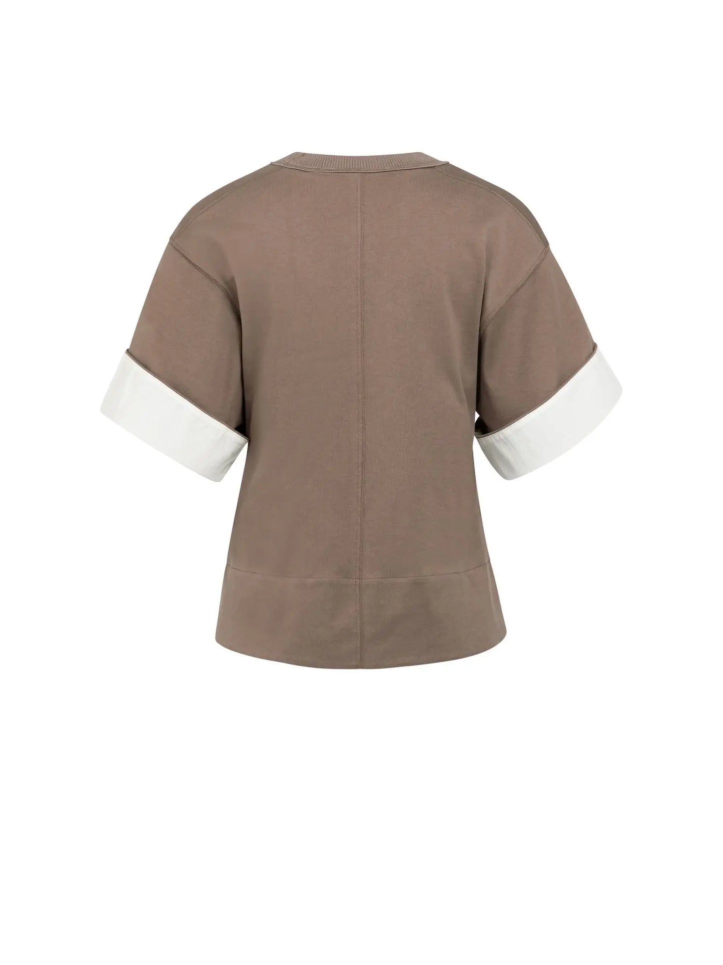 YAYA Jersey Short Sleeve Woven Top