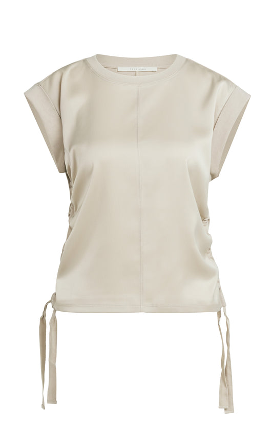 YAYA Drawstring Top Grey