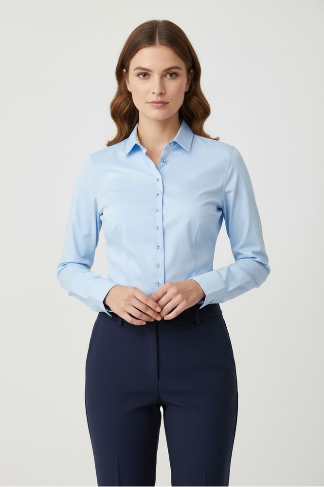 HV Polo Daisy Blouse Lightblue