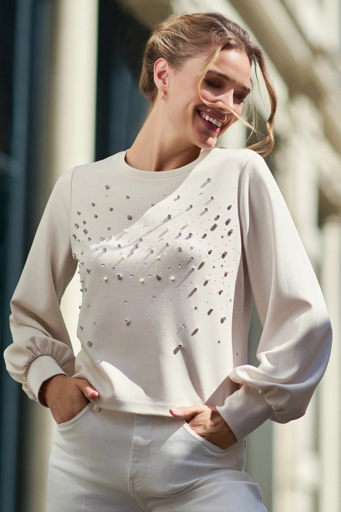 Monari T-Shirt Champagne Beige 410114