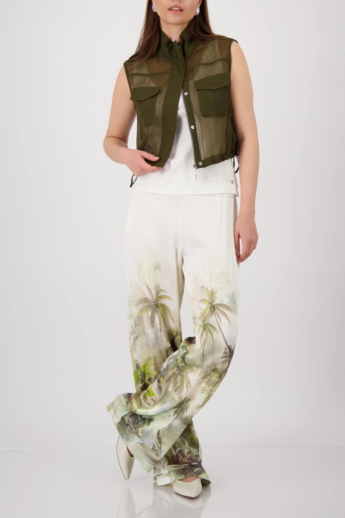 Monari Olive Waistcoat 410536