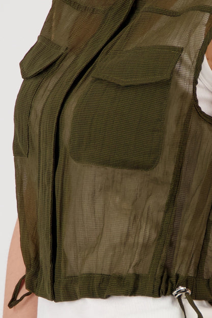 Monari Olive Waistcoat 410536