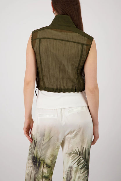 Monari Olive Waistcoat 410536