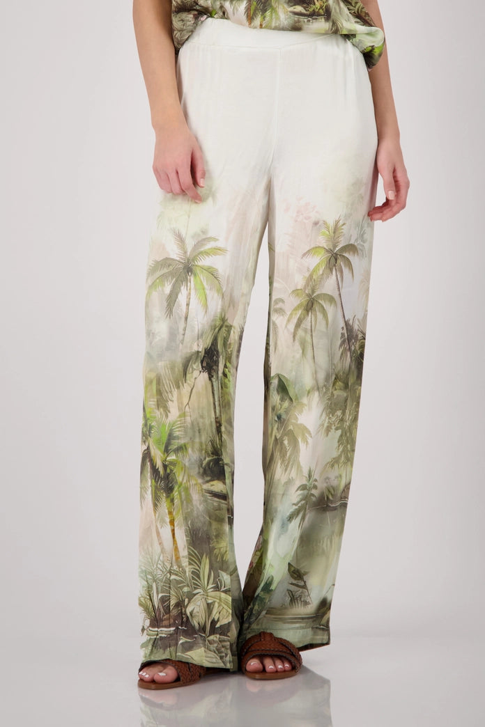 Monari Olive Pattern Trousers 410951