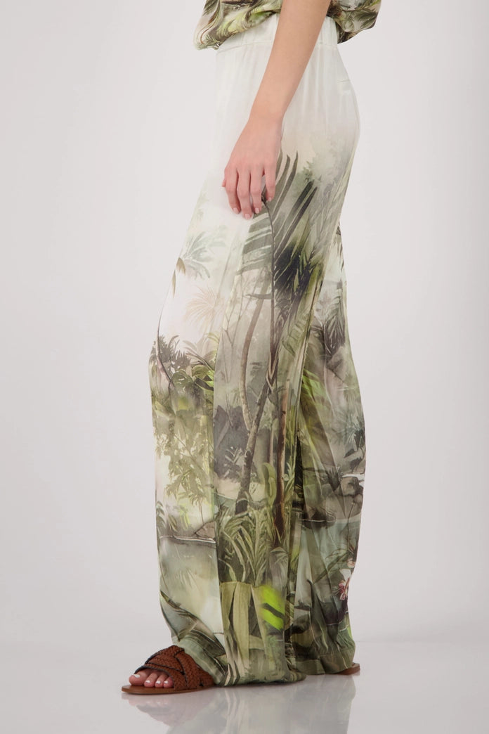 Monari Olive Pattern Trousers 410951