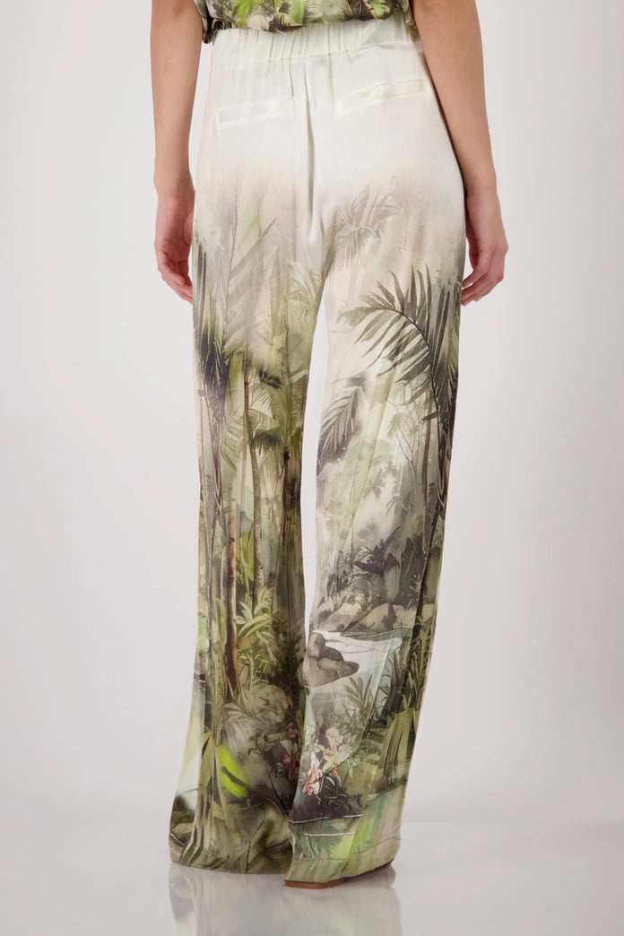 Monari Olive Pattern Trousers 410951