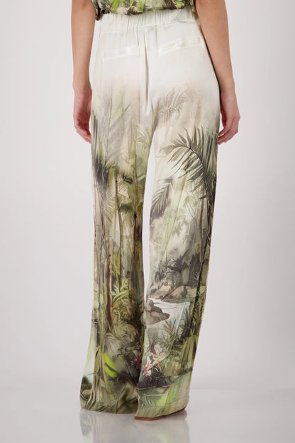 Monari Olive Pattern Trousers 410951