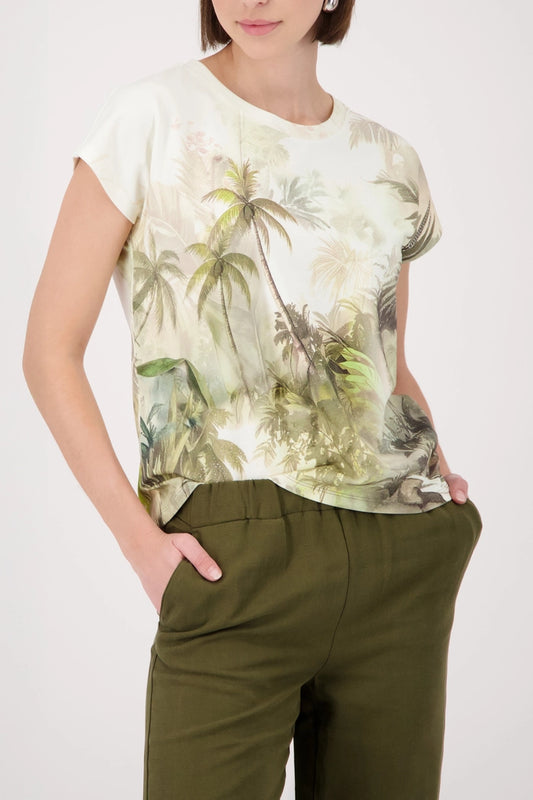 Monari Olive Pattern T-Shirt 410700