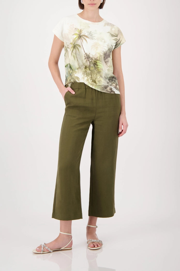 Monari Olive Pattern T-Shirt 410700