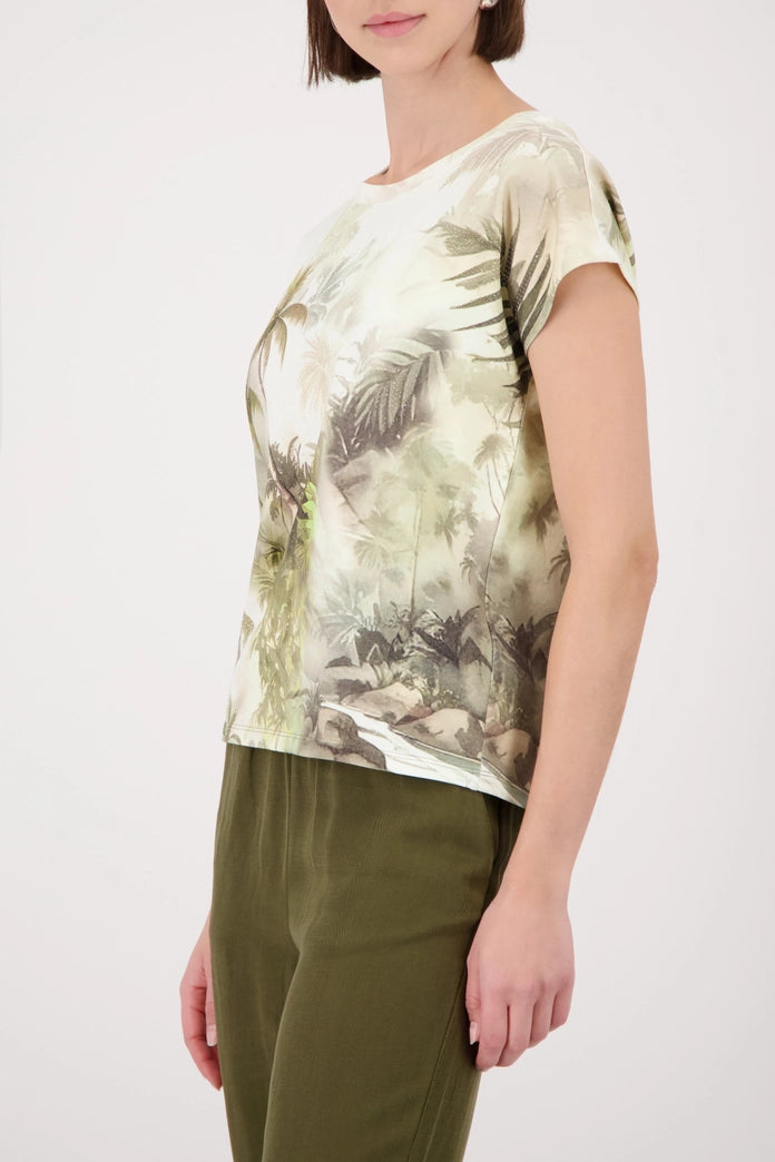 Monari Olive Pattern T-Shirt 410700