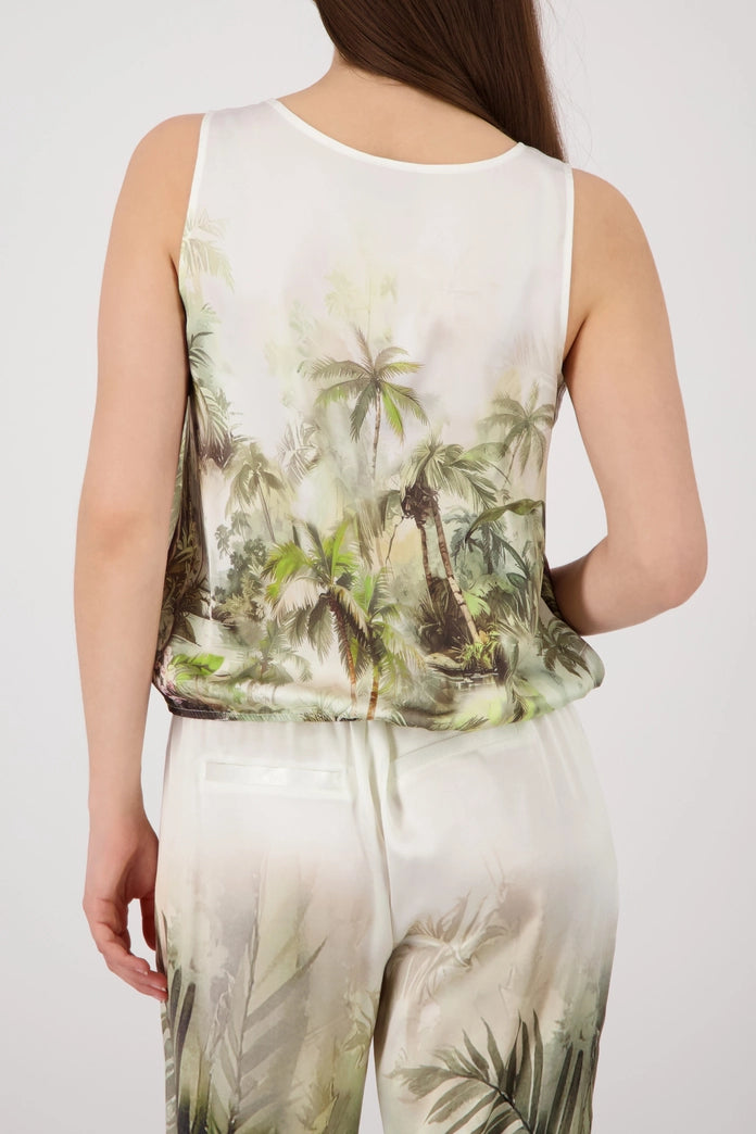 Monari Olive Pattern Top 410698