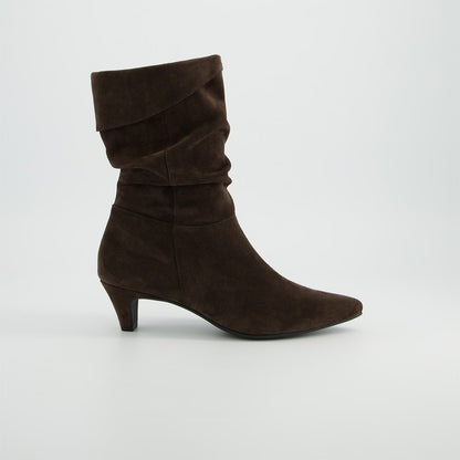 Paul Green Soft Suede Boots-Mocca