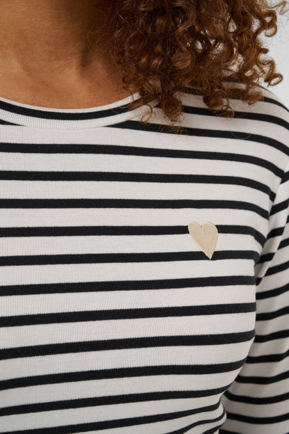 Kaffe Liddy T-Shirt Chalk/Black