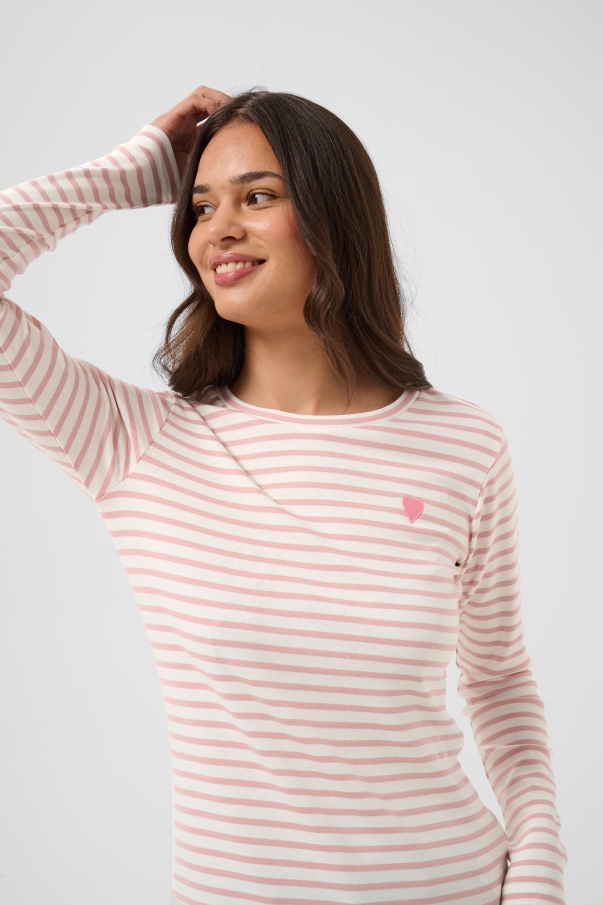 Kaffe Liddy T-Shirt Pale Mauve Heart