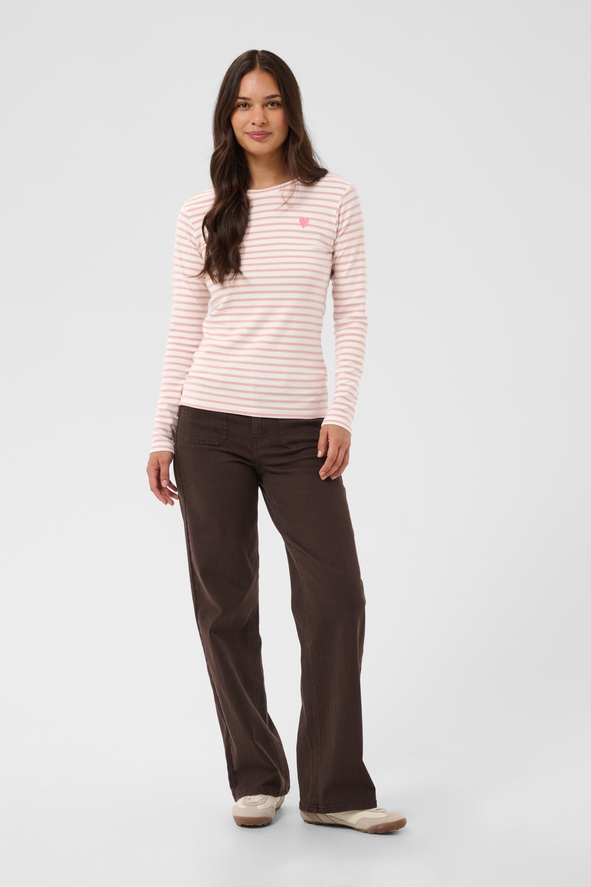 Kaffe Liddy T-Shirt Pale Mauve Heart