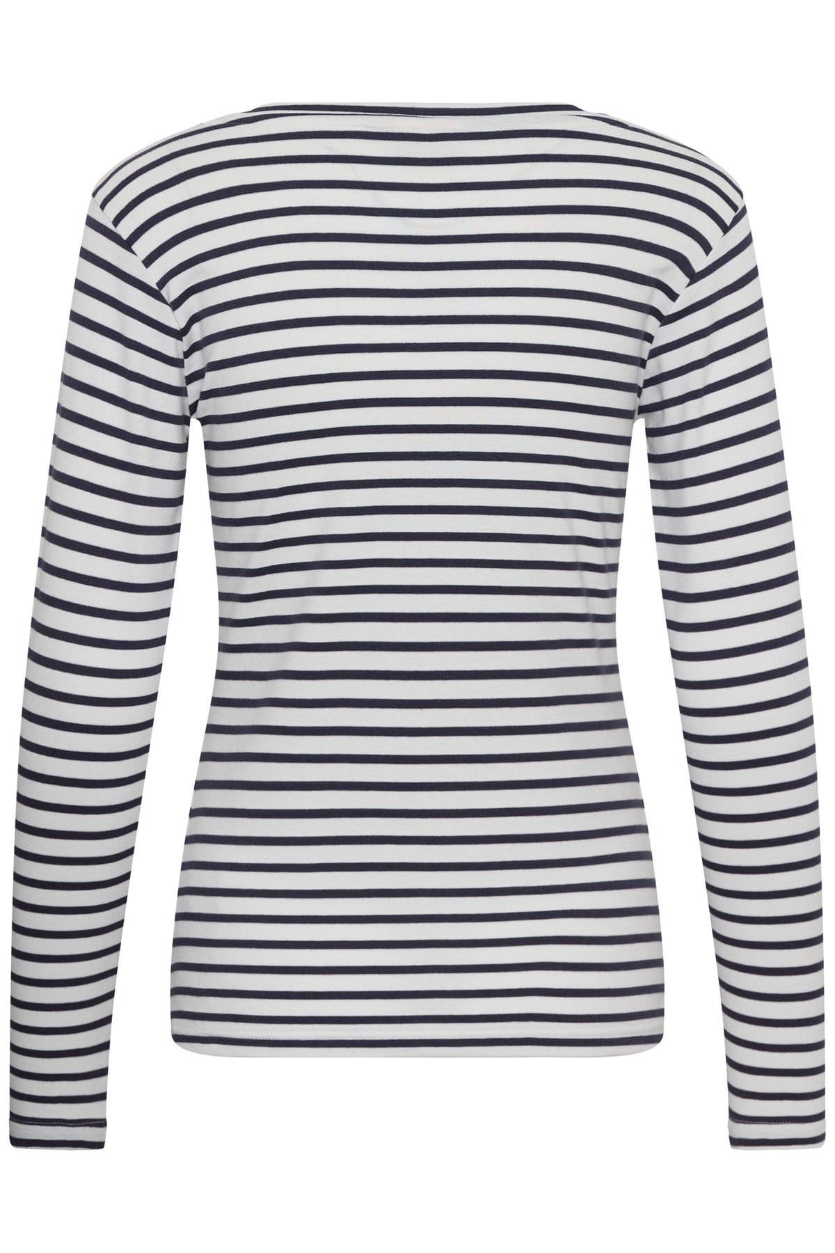 Kaffe Liddy T-Shirt Top Chalk / Graphite-Blue Heart
