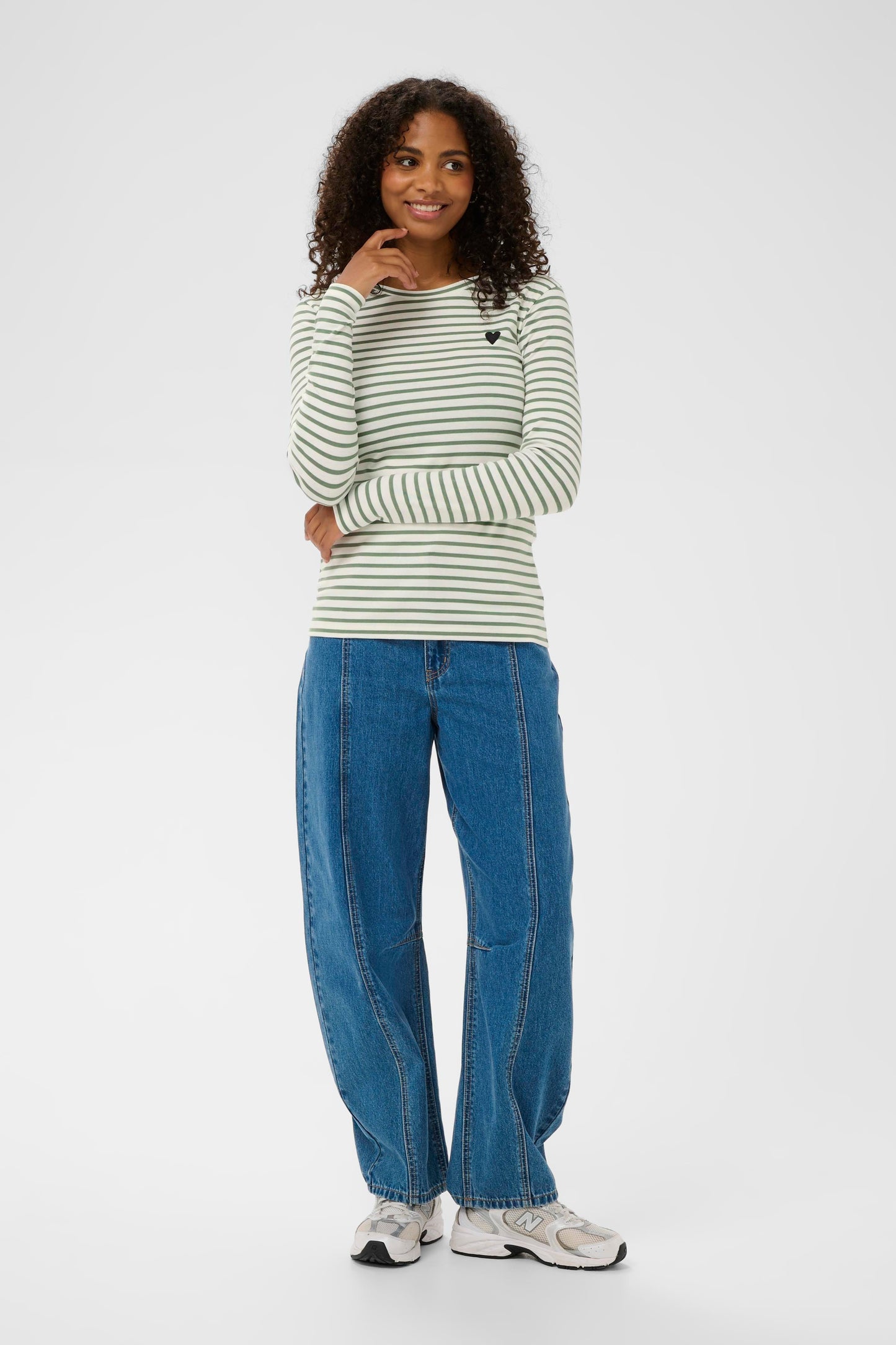 Kaffe Liddy T-Shirt Chalk/Sea Spray