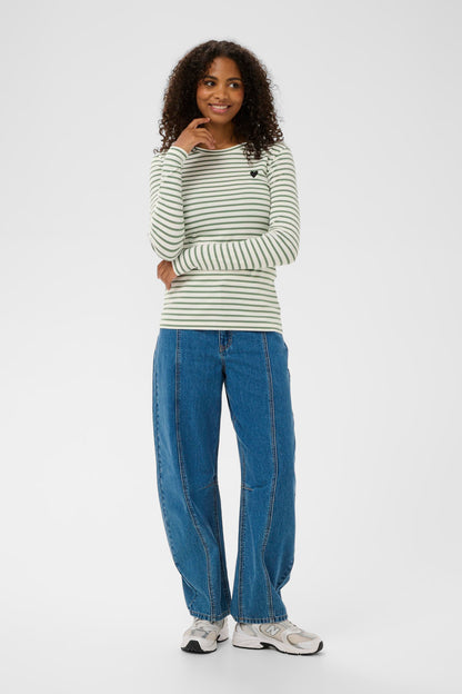 Kaffe Liddy T-Shirt Chalk/Sea Spray