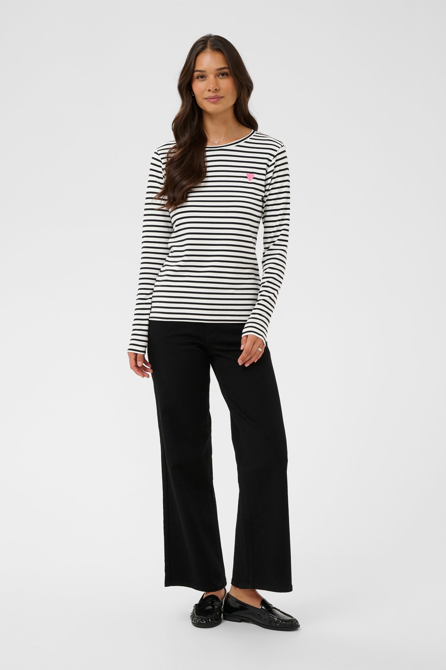 Kaffe Liddy T-Shirt Chalk/Black