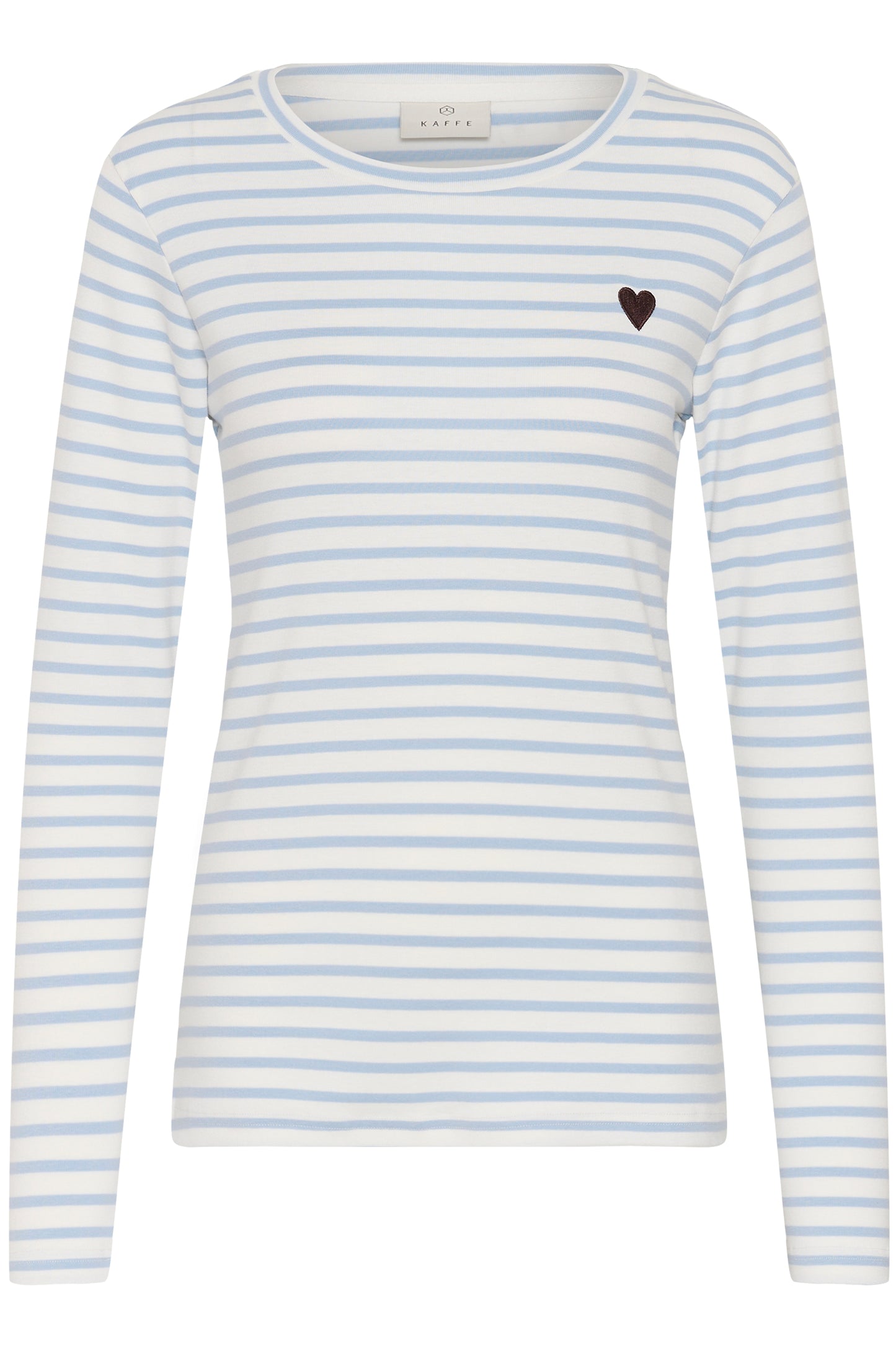 Kaffe Liddy T-Shirt Chalk/Blue-Fog