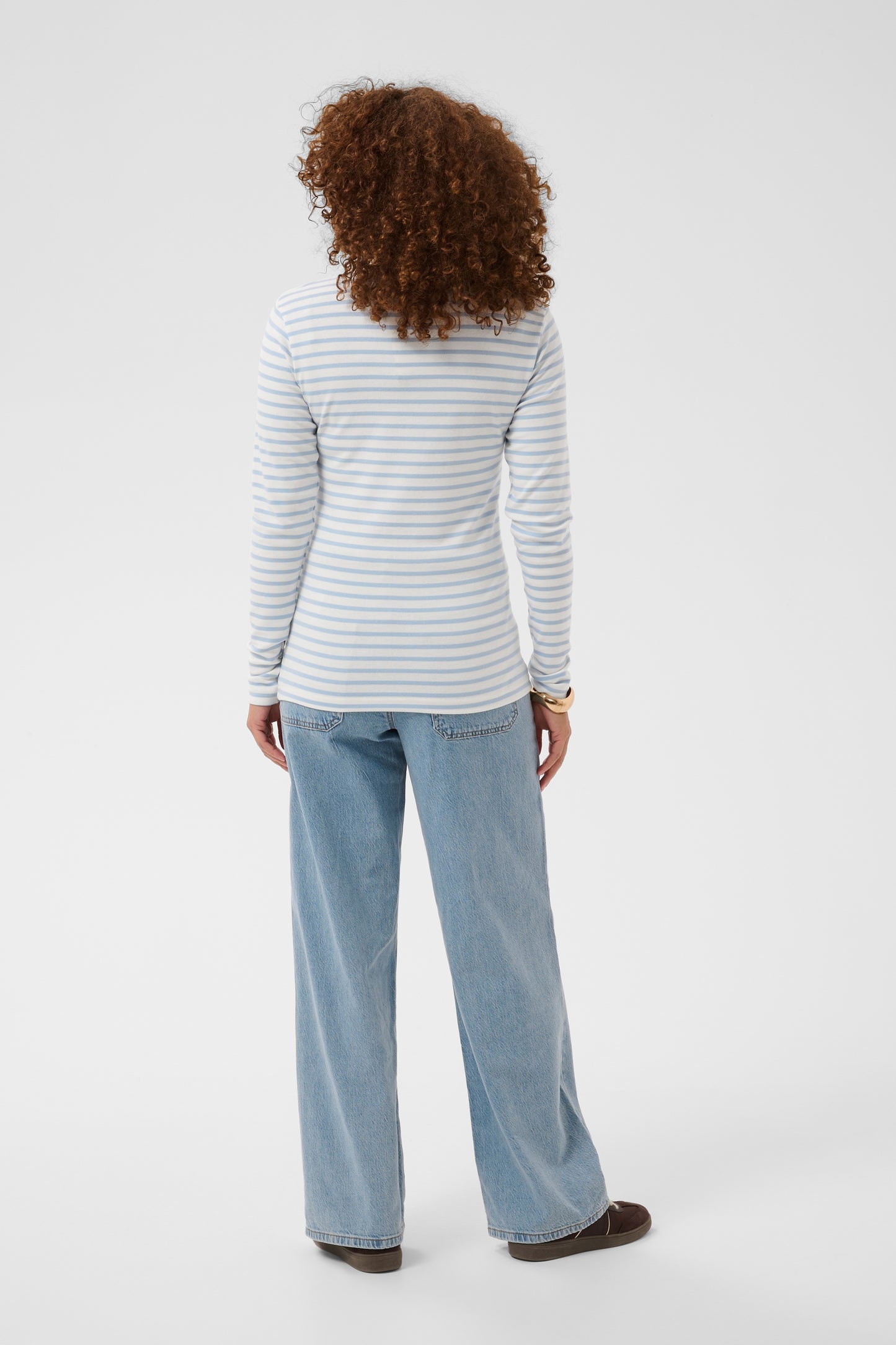 Kaffe Liddy T-Shirt Chalk/Blue-Fog