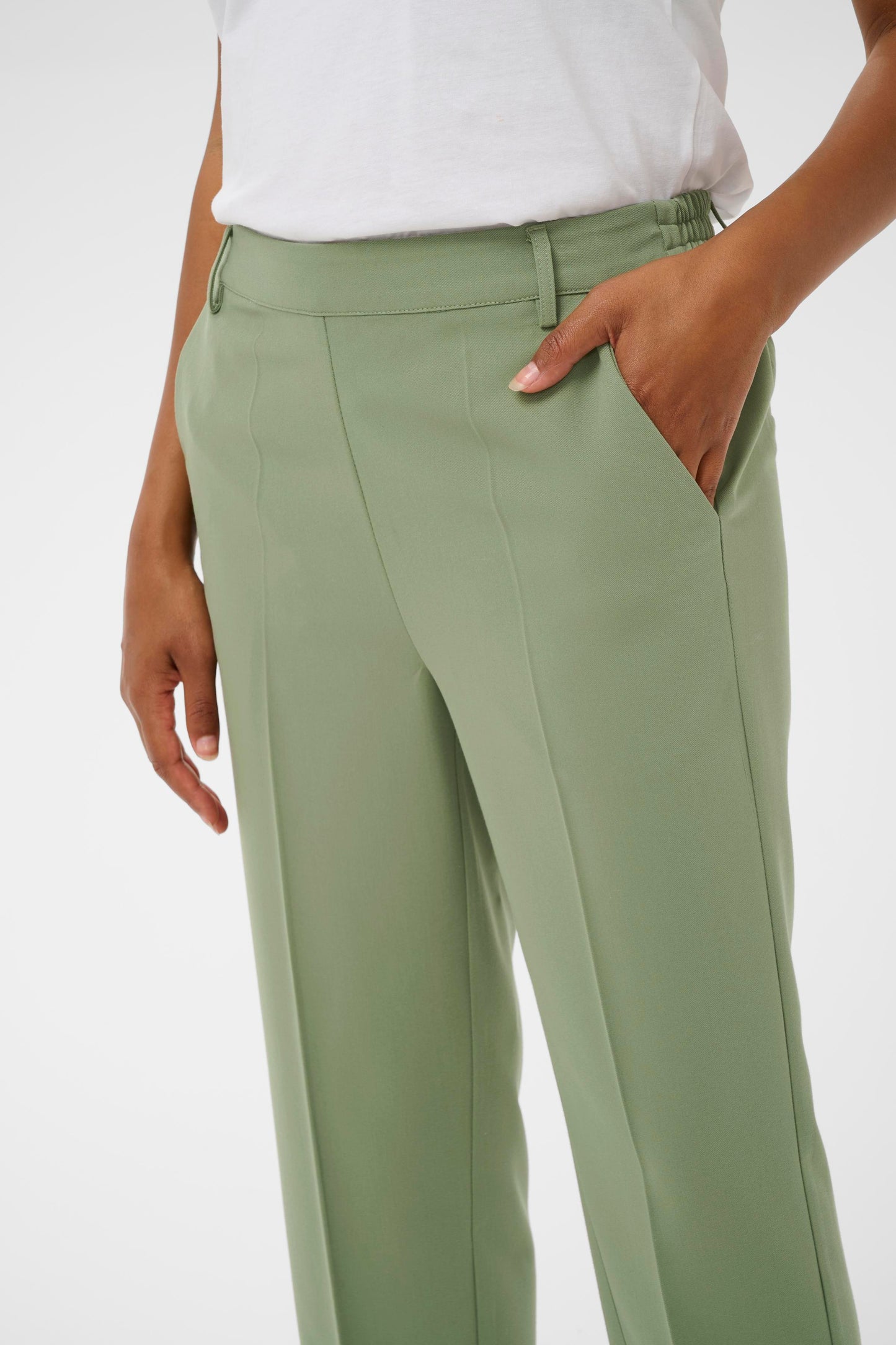 Kaffe KAsakura Cropped Pants Sea Spray