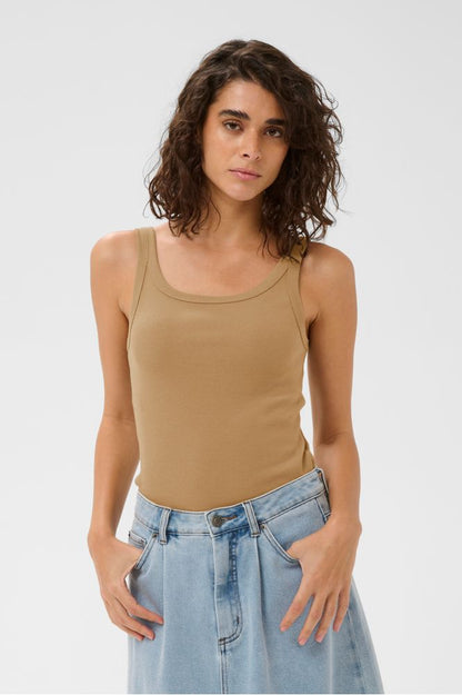 Kaffe KAcarna Tank Top Petrified Oak