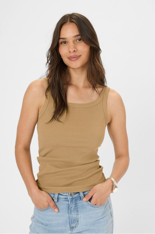 Kaffe KAcarna Tank Top Petrified Oak