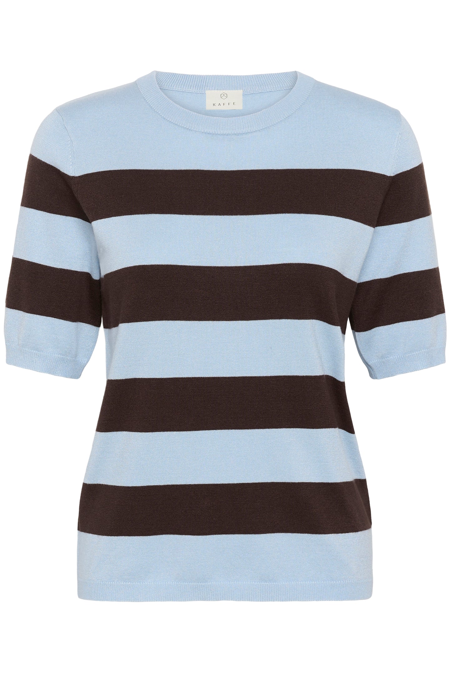 Kaffe KAlizza Striped Knit Blue Fog / Brown