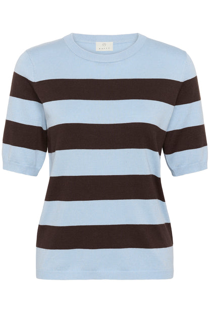 Kaffe KAlizza Striped Knit Blue Fog / Brown