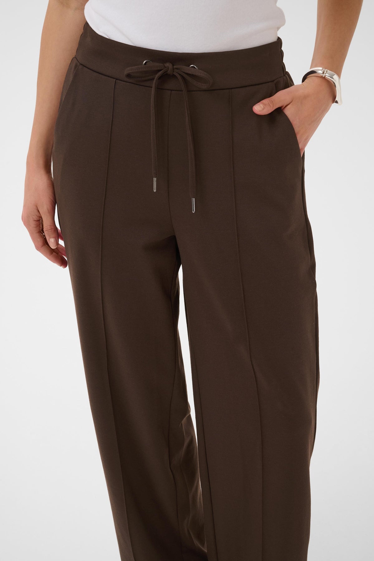 Kaffe KAjenny Straight Trousers Fudge
