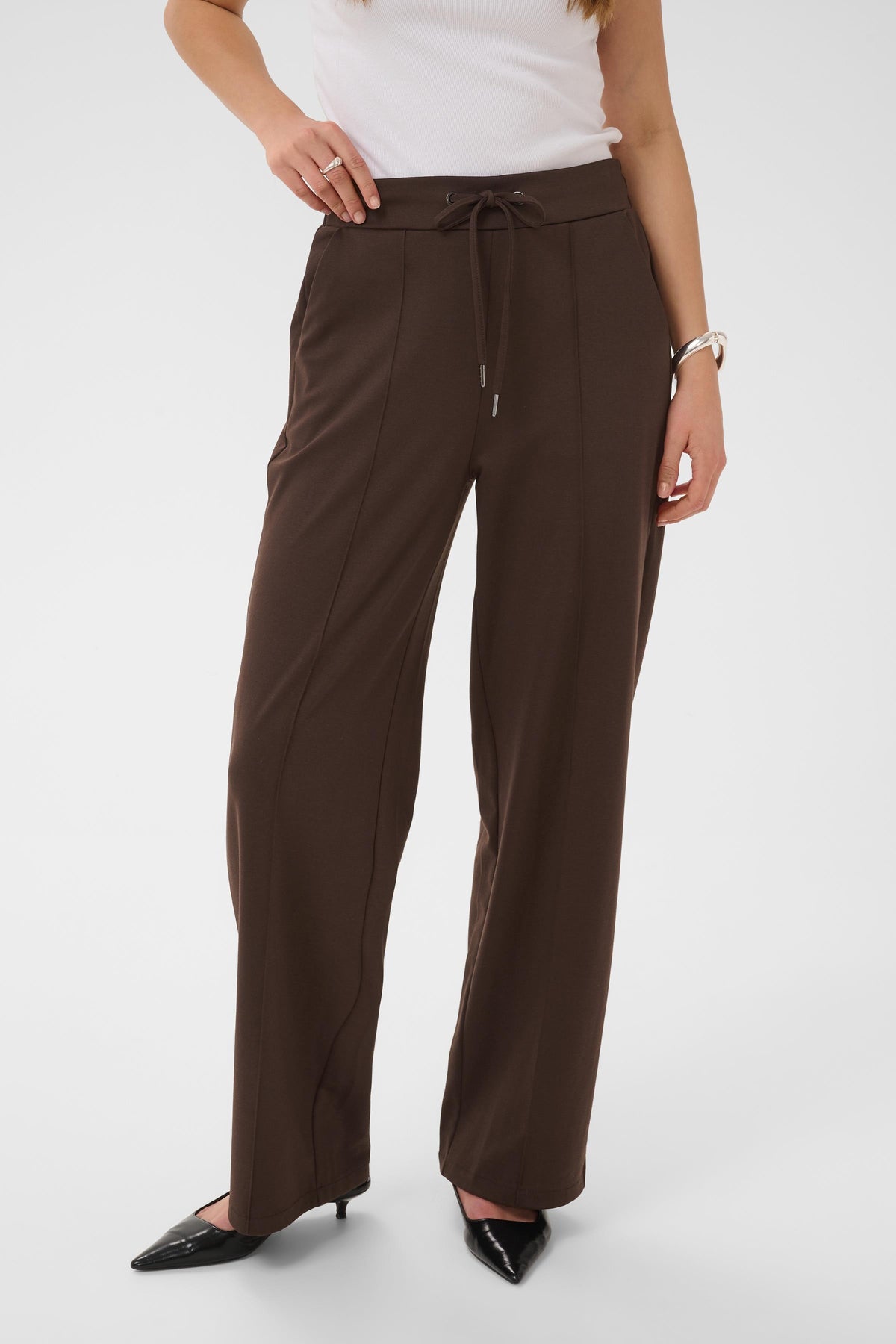 Kaffe KAjenny Straight Trousers Fudge