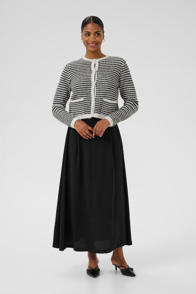 Kaffe Black Stripe Ellery Knit Cardigan