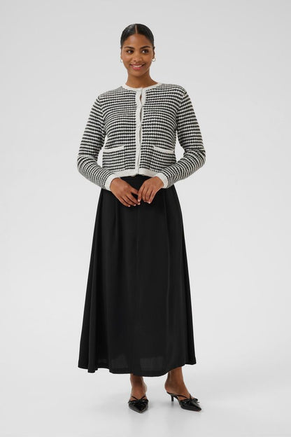 Kaffe Black Stripe Ellery Knit Cardigan