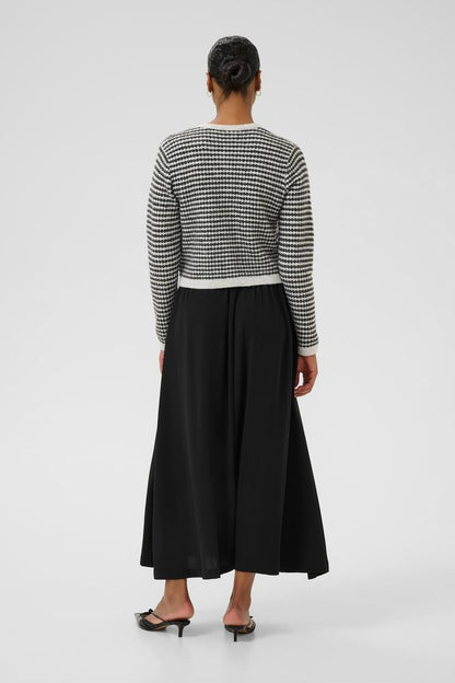 Kaffe Black Stripe Ellery Knit Cardigan