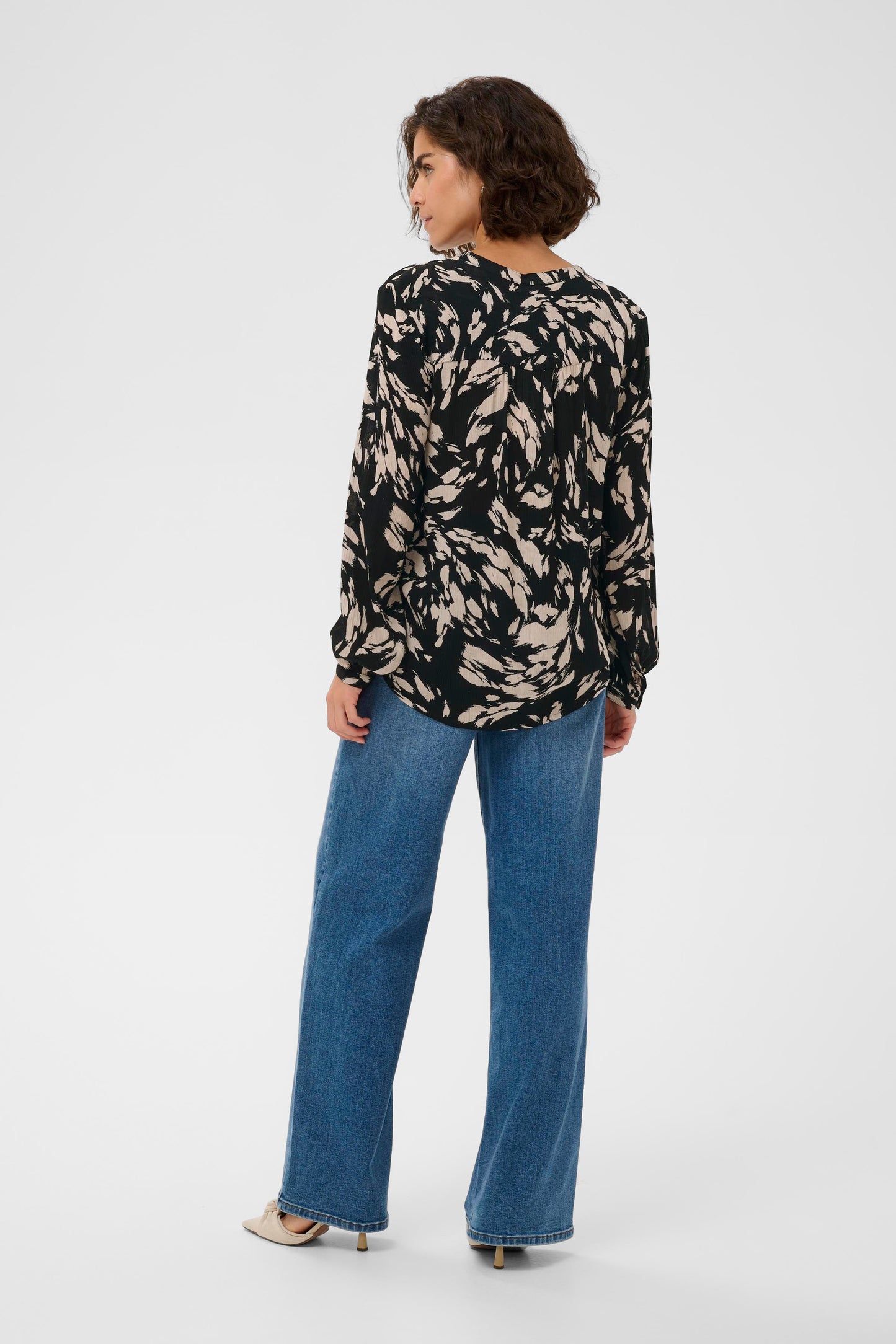 Kaffe KApollie Amber Blouse Black Gray Graphic