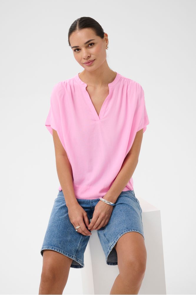 Kaffe KAmilia Linen Blouse Pink