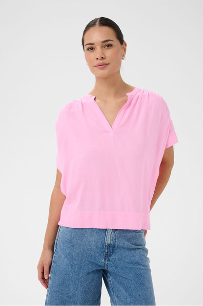 Kaffe KAmilia Linen Blouse Pink