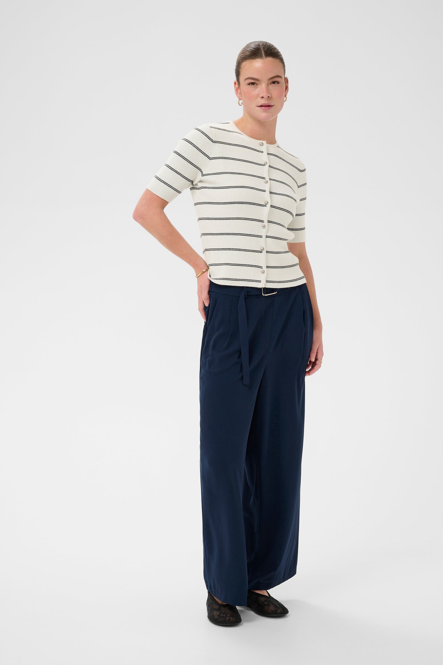 Kaffe KAmorita Cardigan Turtledove