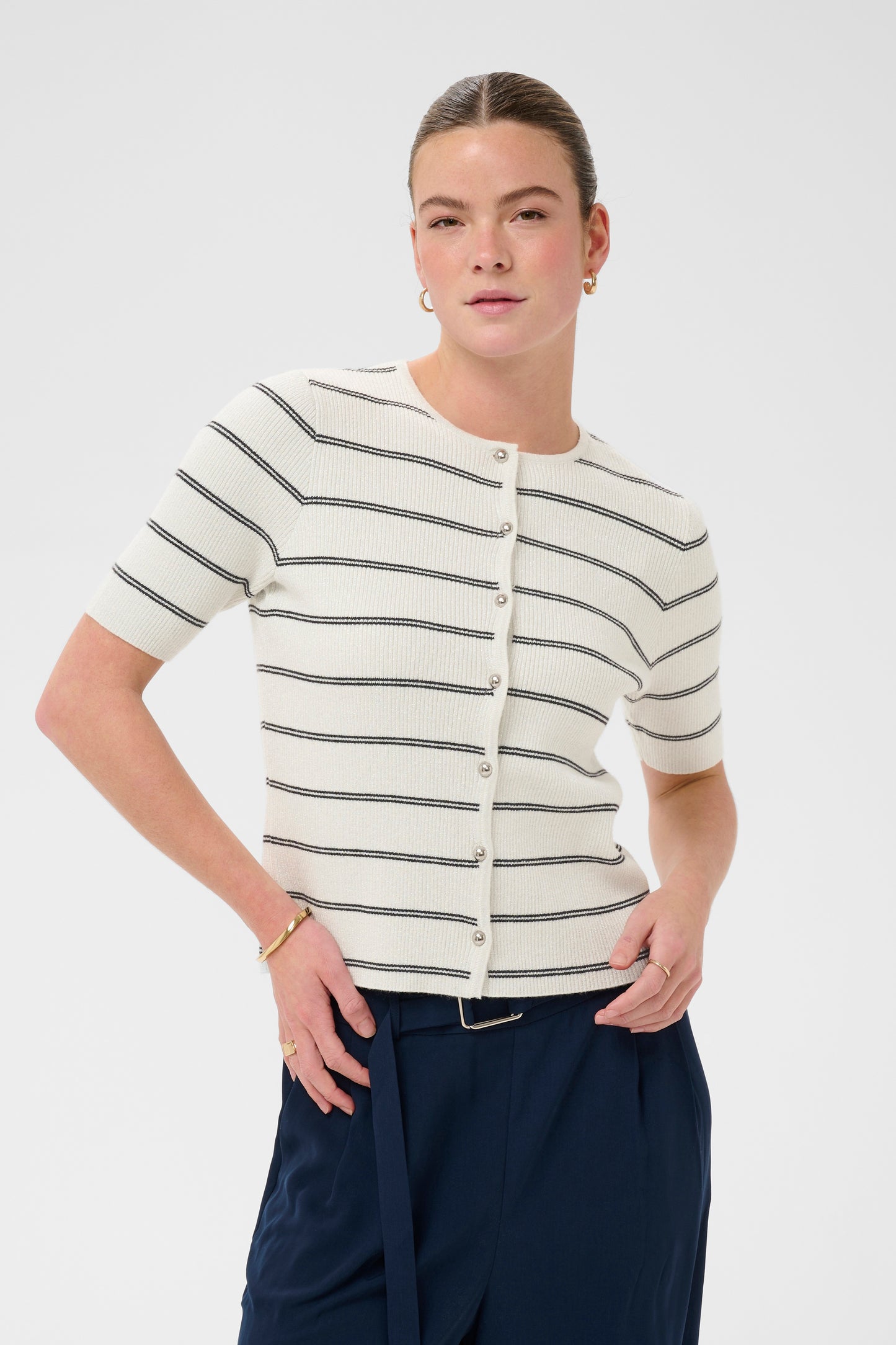 Kaffe KAmorita Cardigan Turtledove