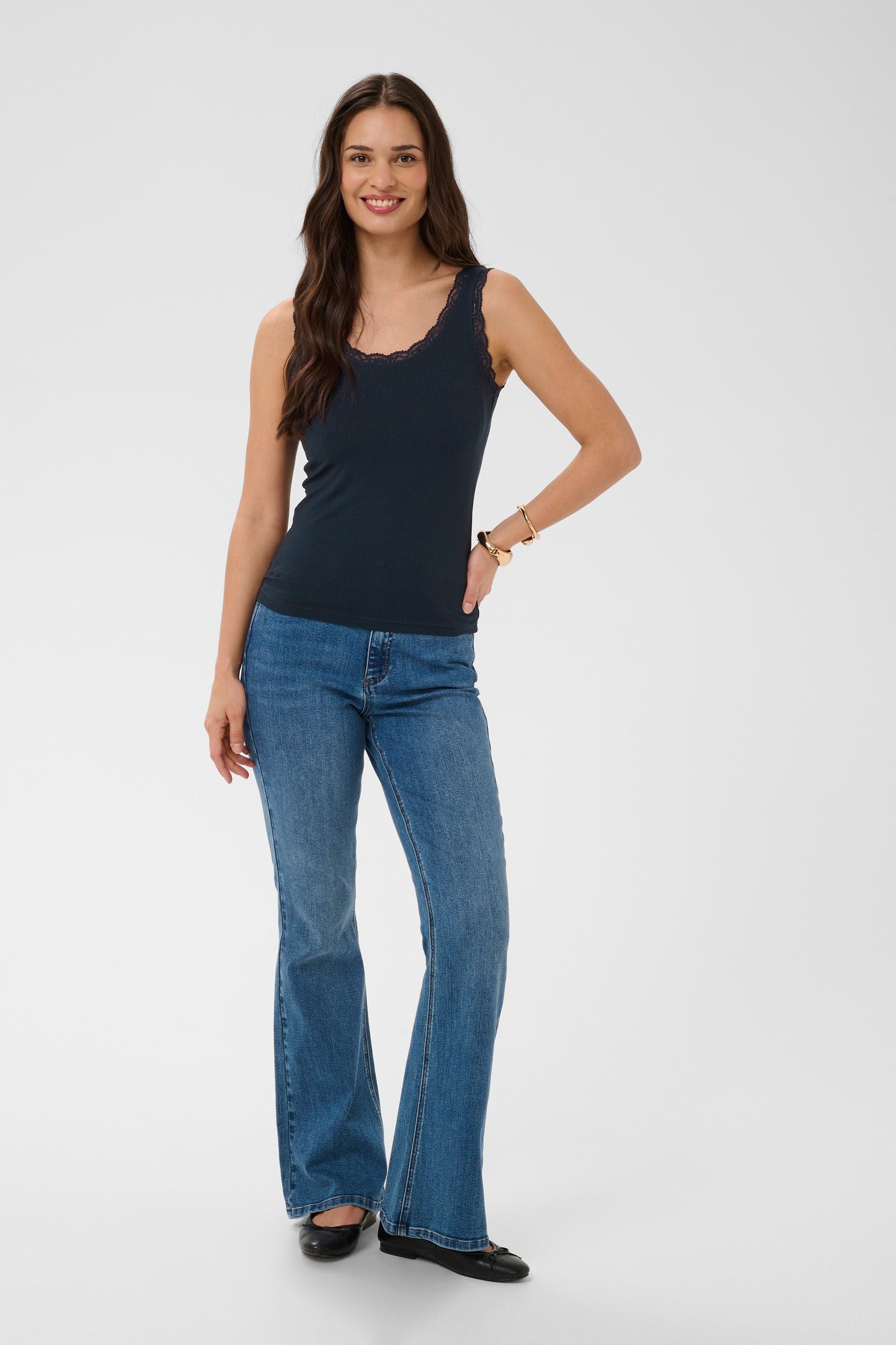 Kaffe KAomi top Midnight Marine