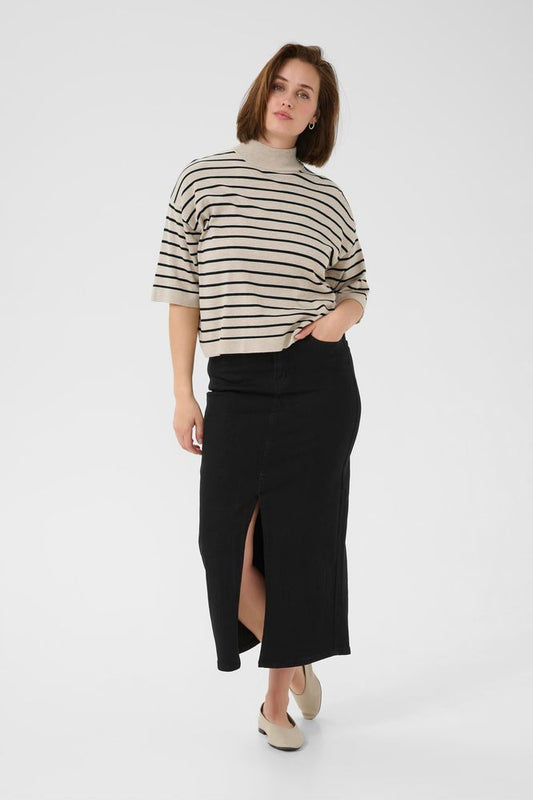 Kaffe KAlizza Striped Turtleneck